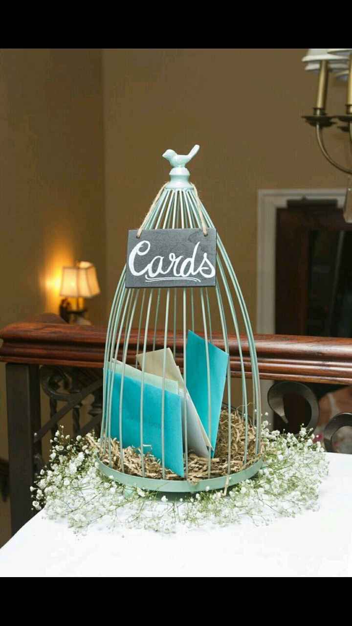 Bird cage as card box
