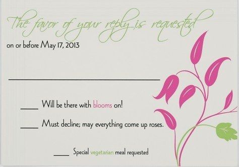 How are/did you word your RSVP card?