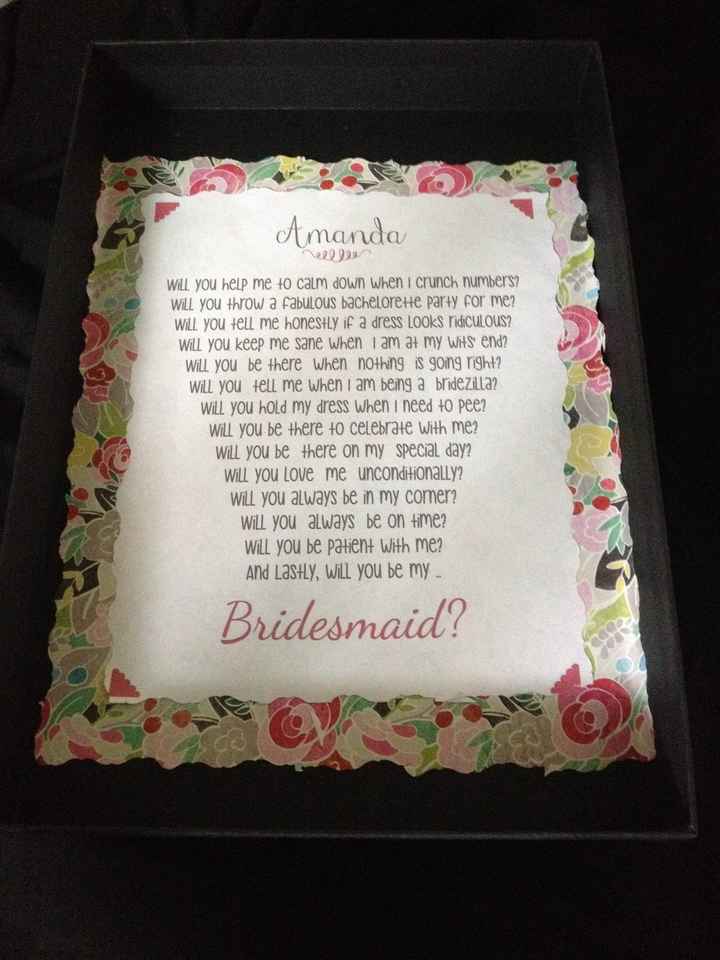 Bridesmaid Boxes? has anyone asked their maids with them??