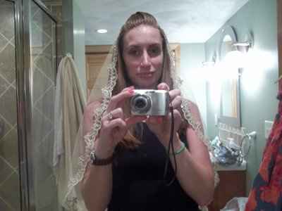 I got my veil today!  Its different...whatcha think?