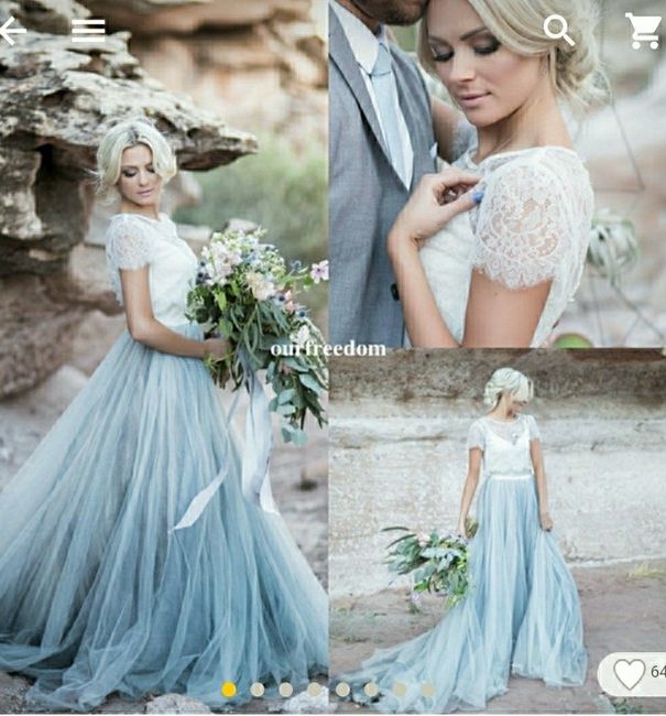 Colored wedding dress, anyone?