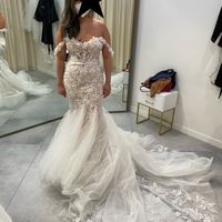Anyone wear an Enzoani dress/ or a mermaid dress to the reception? Is it hard to move? Help - 1