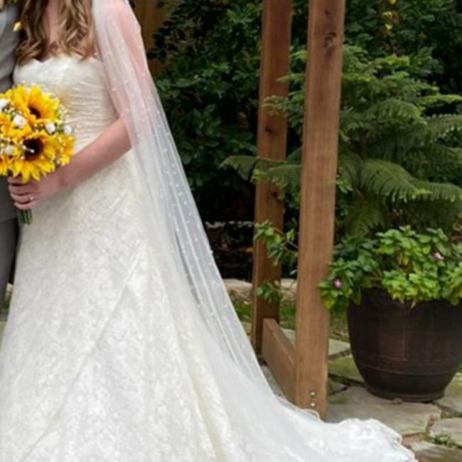 What kind of veil suits this lace dress? 2