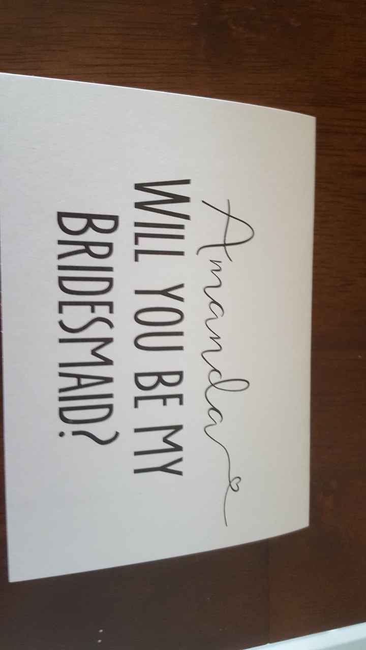 Asking the bridesmaids!!?