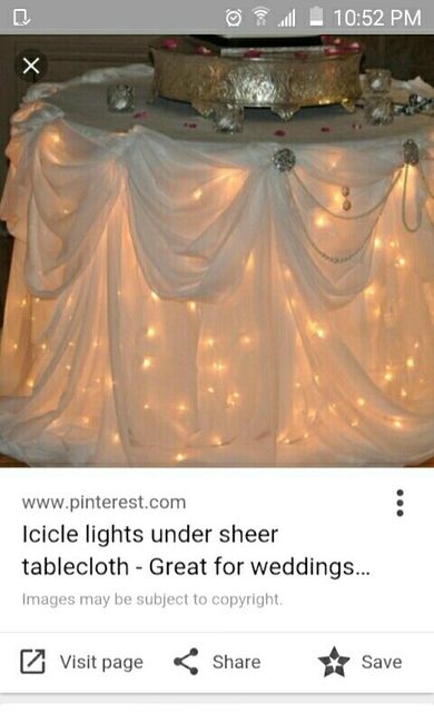 Under table store lights for wedding