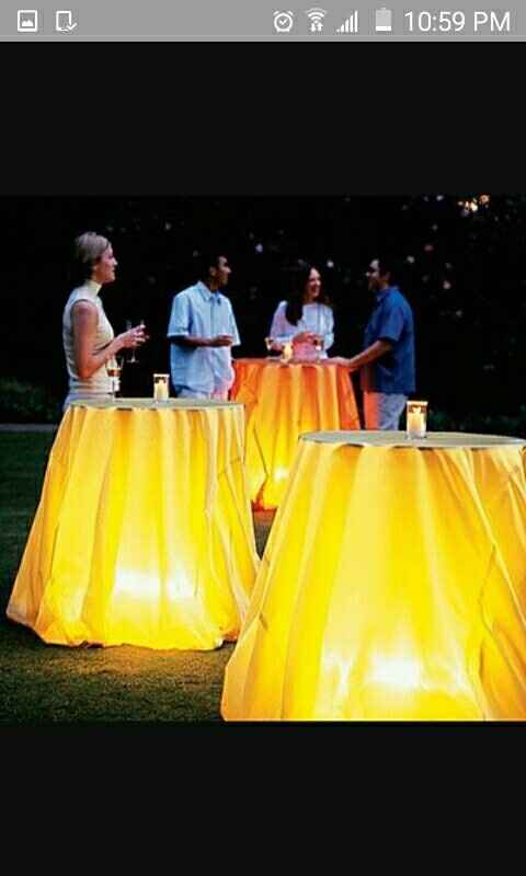 Lights under table for reception... Yay or Nay?