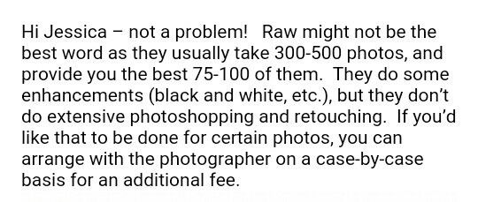 Won't do extensive editing in photos