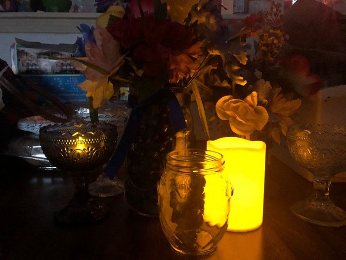 Candles on, lights off