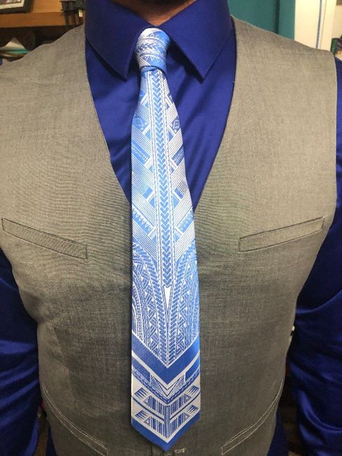 Closeup of his tie