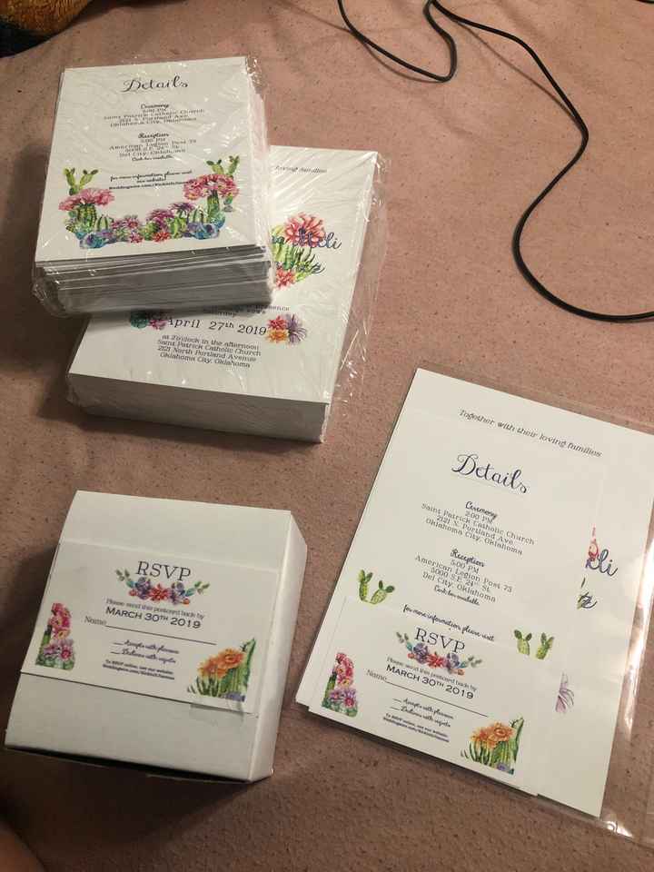Disappointed in my rsvp cards - 1