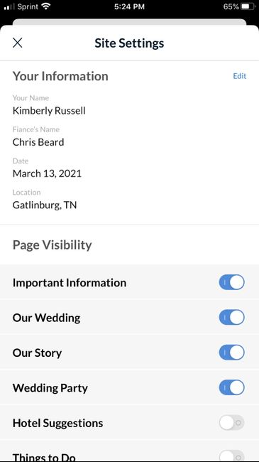 Online guest book on the knot wedding website 1