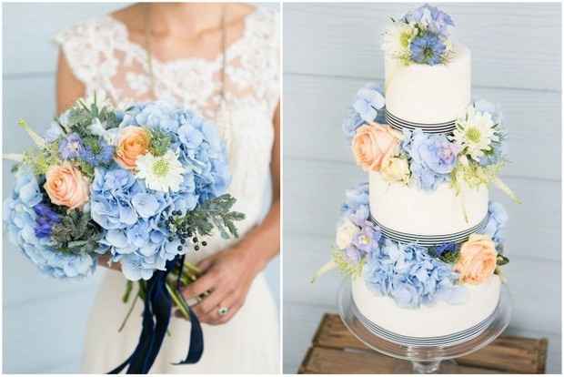 Soft Blues and peach