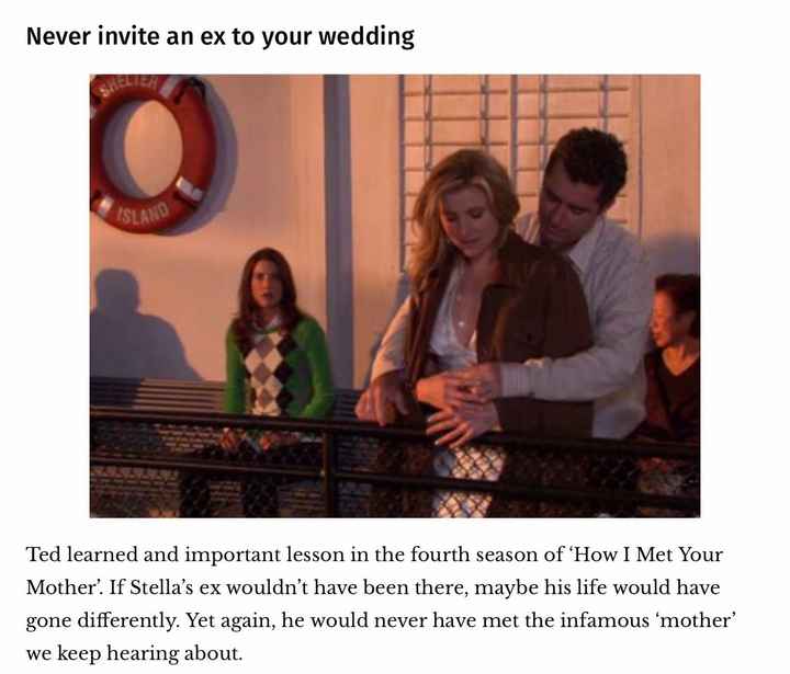 Is it ok to have an ex at your wedding