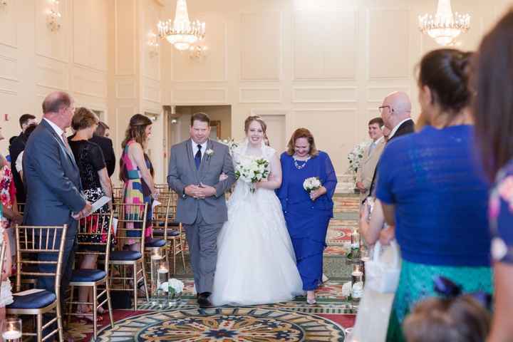 Mom and dad walking me down the aisle