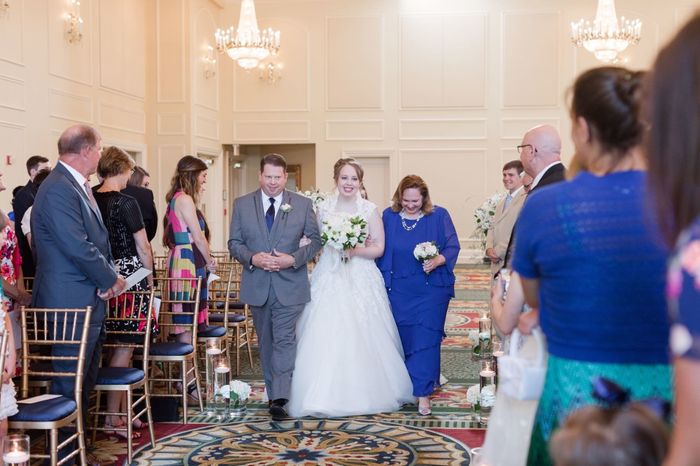 Mom and dad walking me down the aisle