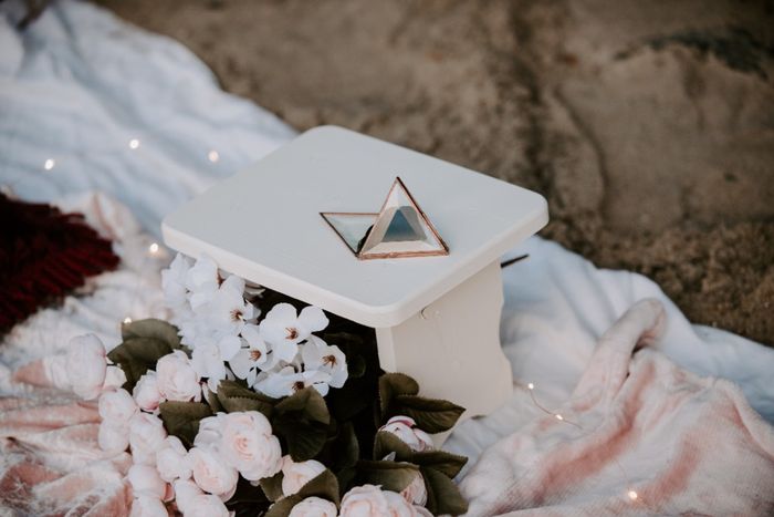 The ring box he chose and my future MIL sewed the cushion inside!