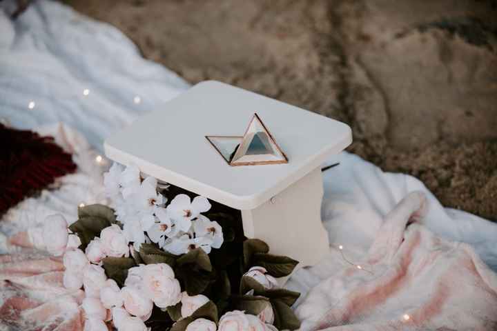 The ring box he chose and my future MIL sewed the cushion inside!