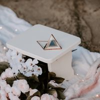 The ring box he chose and my future MIL sewed the cushion inside!