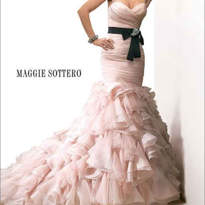 Blush wedding gown