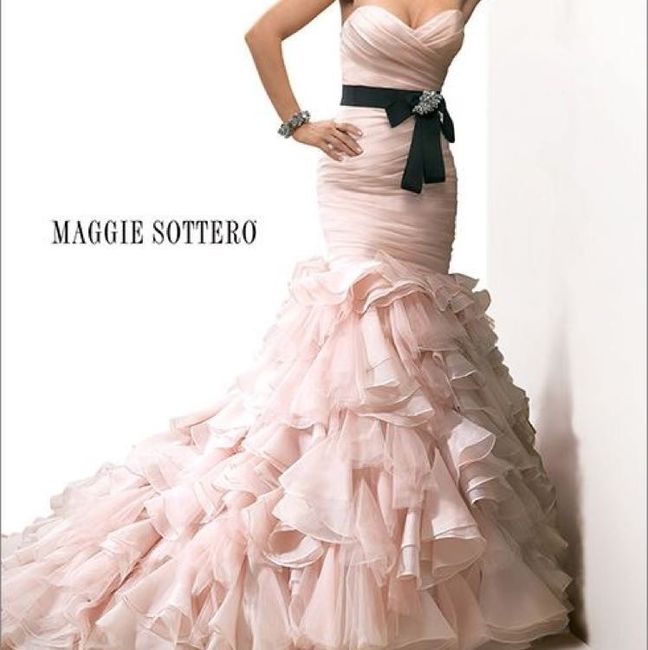 Blush wedding gown