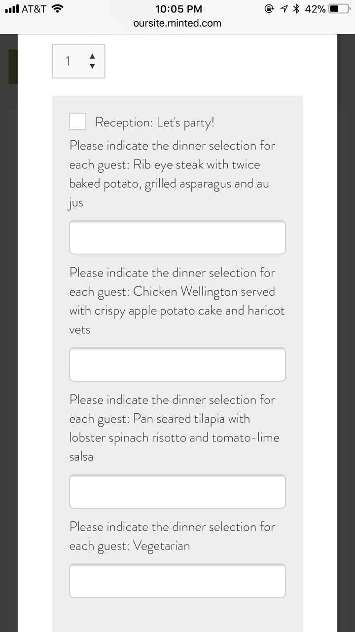 Minted rsvp online - 1