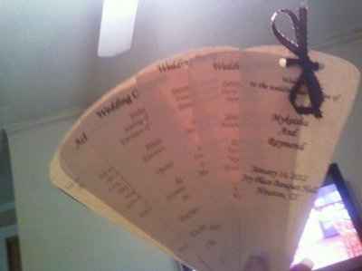 Wedding Program Fans
