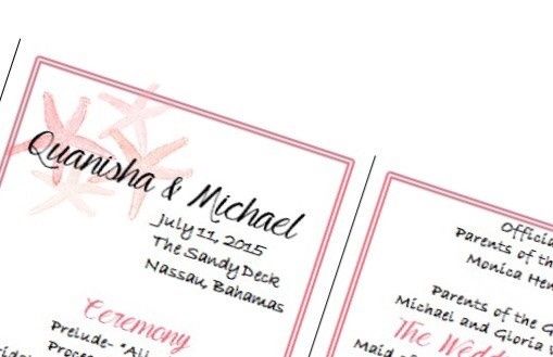 Wedding programs