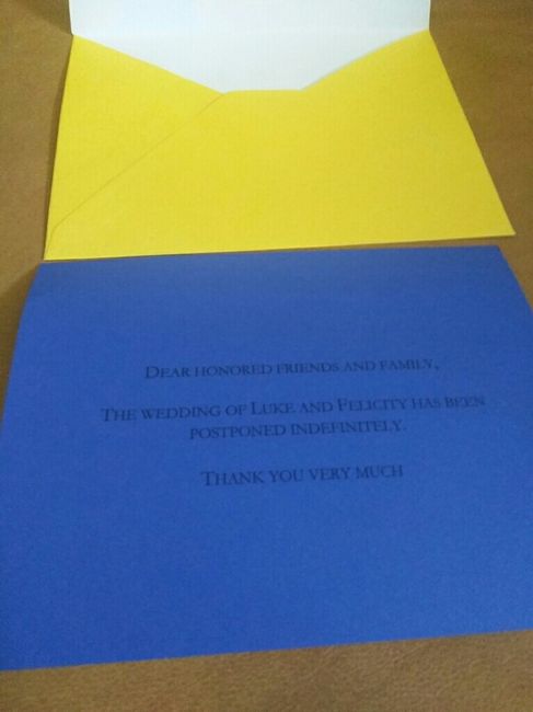 Update: Lessons in unplanning a wedding.