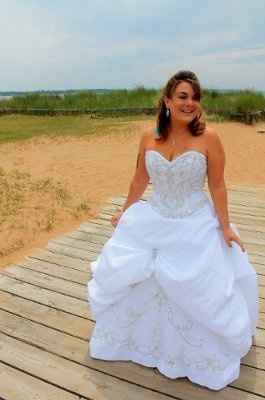 spotlight a wedding gown
