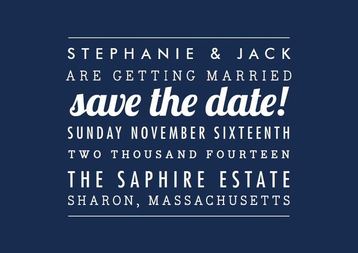 Save the dates are in!! Lets see yours!