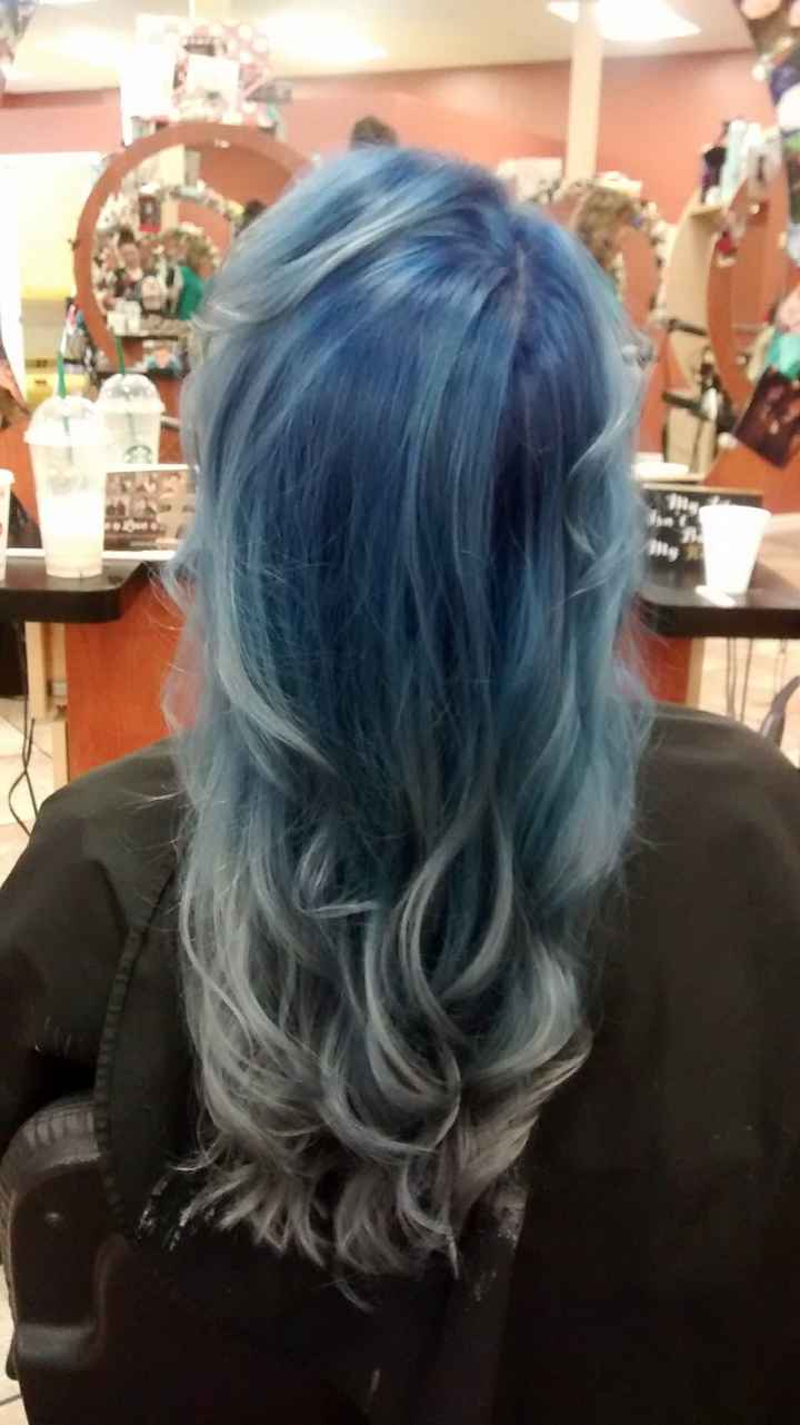 I dyed my hair blue
