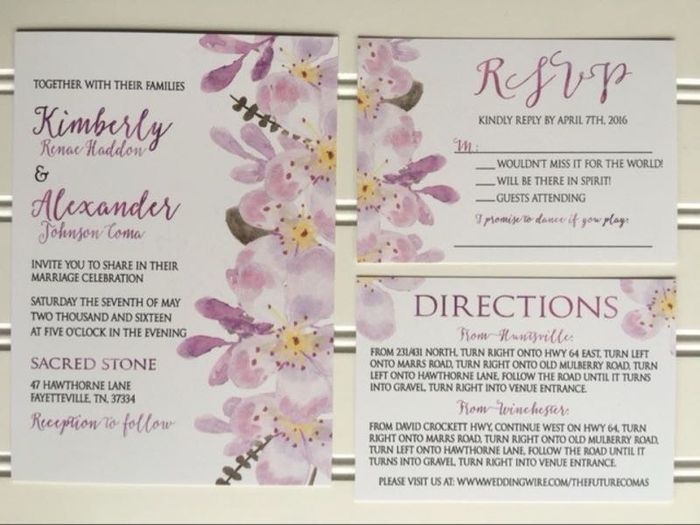 My invitations are in:):) 100 days to go!