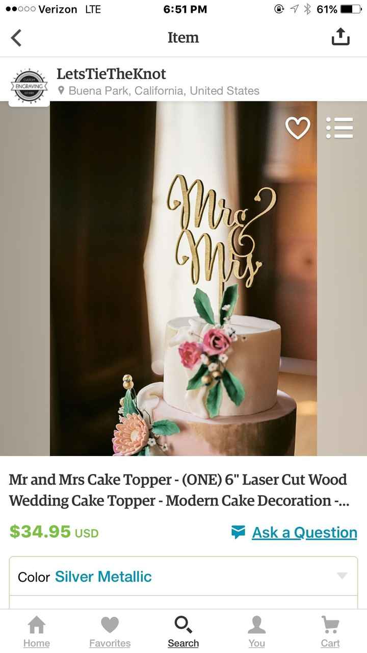 Cake topper