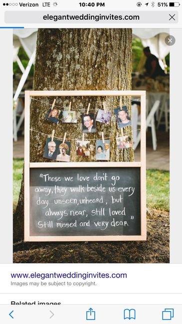 Honoring others at the wedding