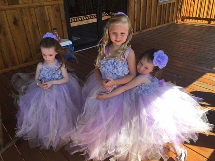 This girl is totally trying to upstage me at my own wedding