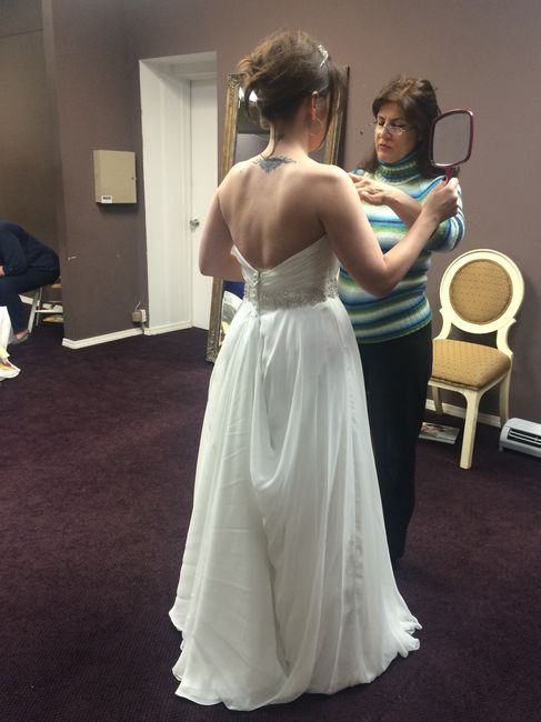 Finally, first dress fitting! And it's the right dress!!