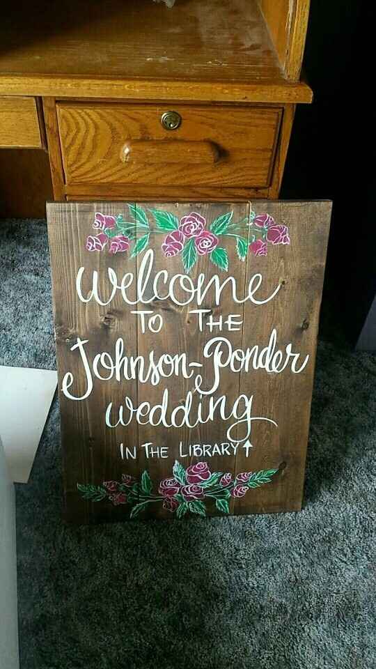 Our wedding sign