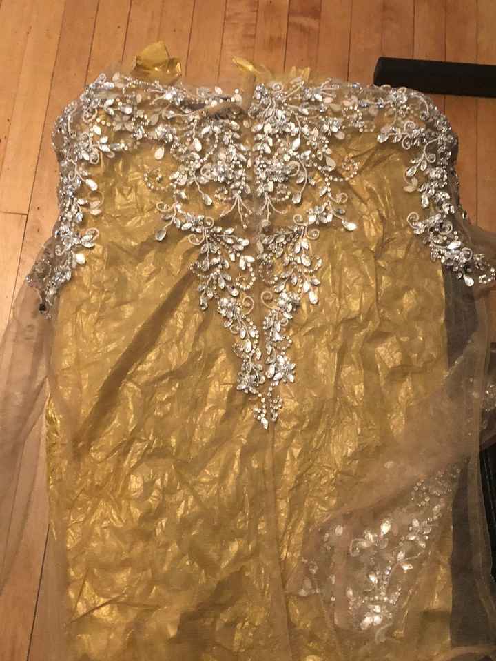 Back of the bejeweled bodysuit