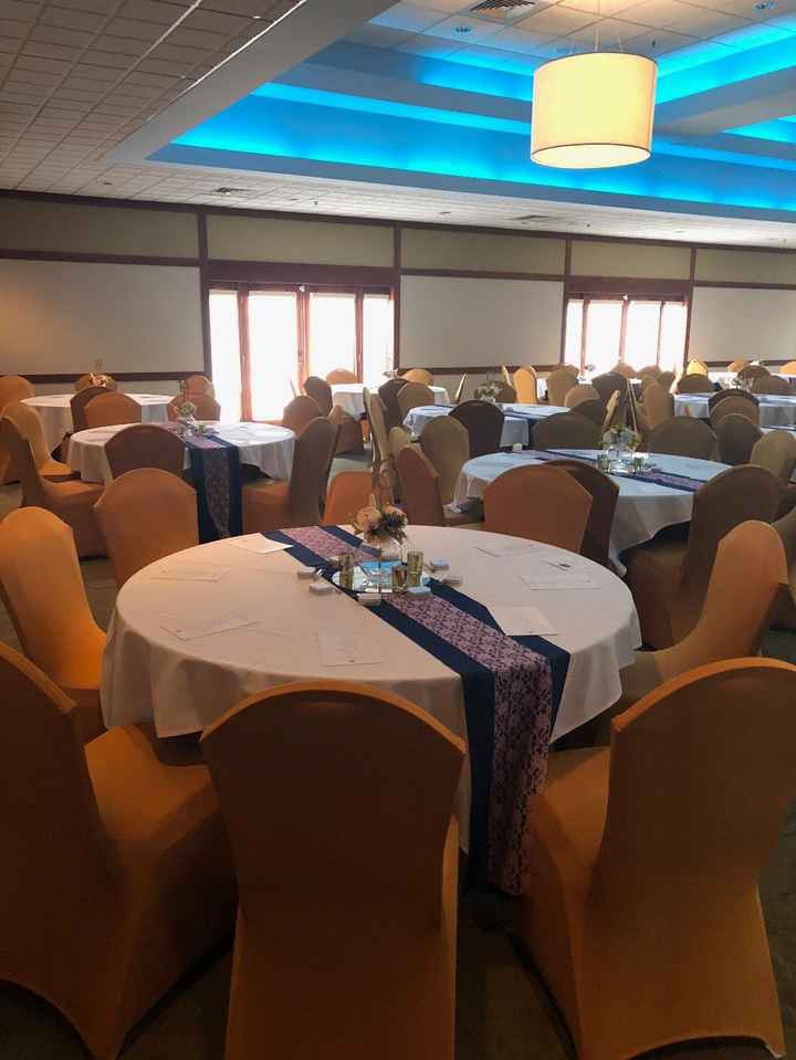 Inside of room where reception will be