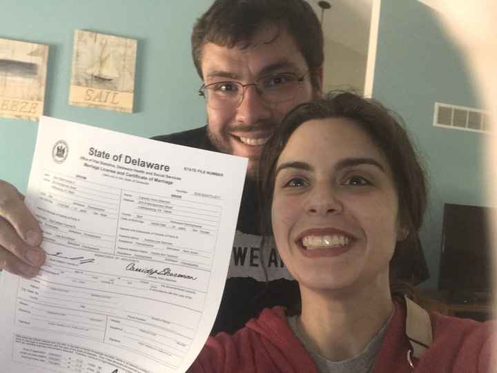 Got our marriage license