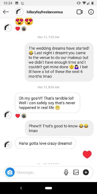 Dreams before wedding 1