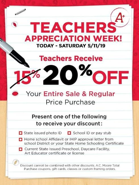 Any teachers? ac Moore Sale - 1