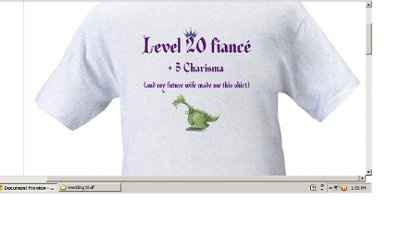 Assistance needed with geeky groom's t-shirt