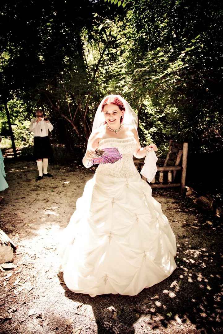 Weird OBSESSION: I love seeing brides in their ACTUAL dresses :)