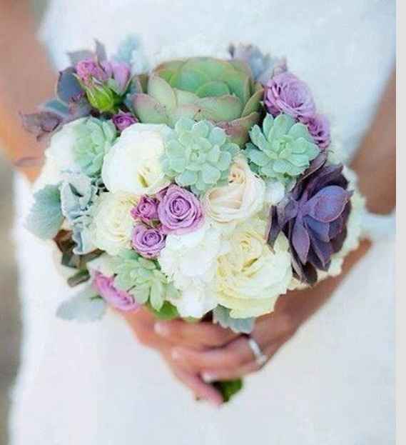 Succulents as main flowers..