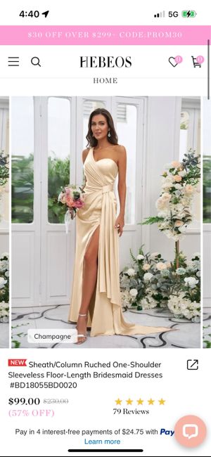 Bridesmaid dresses from Hebeos? 1