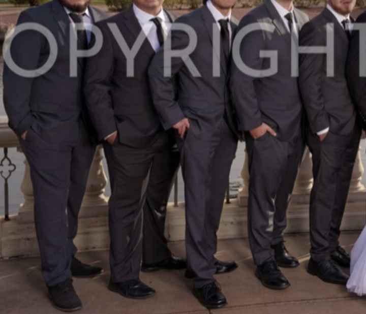Groomsmen wearing different brand black suits? Does anyone have pics like this? - 1