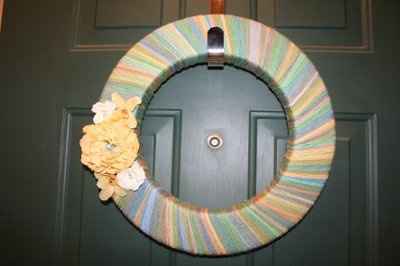 My yarn wreath :)