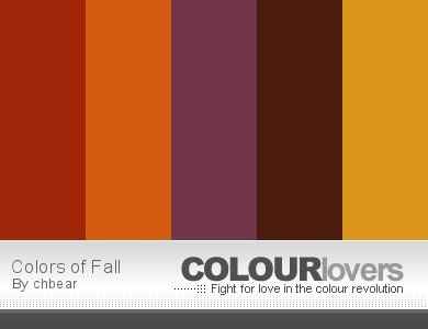 Color scheme for an autumn "themed" wedding?