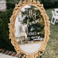 Connection for custom Mirror wedding sign - 1